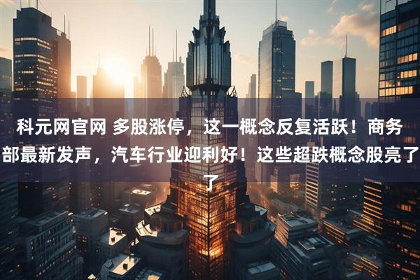 科元网官网 多股涨停，这一概念反复活跃！商务部最新发声，汽车行业迎利好！这些超跌概念股亮了
